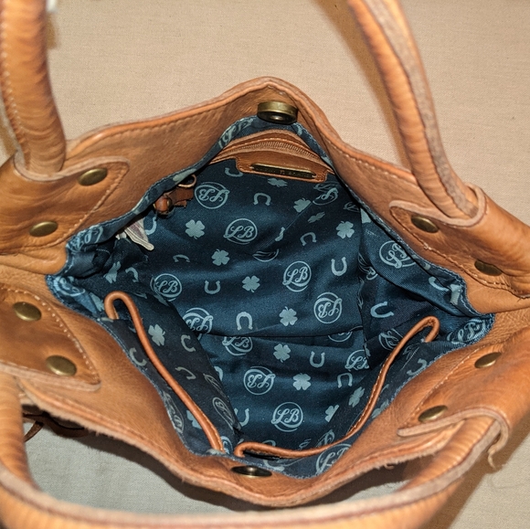 Lucky Brand Camel Handbag Shoulder Bag Tassels - Picture 4 of 5